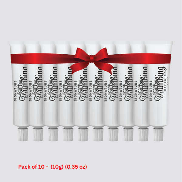 Signature Tattoo Numbing Cream Pack of 10 - (10g) (0.35 oz)  + 1 Free (For Today Only)